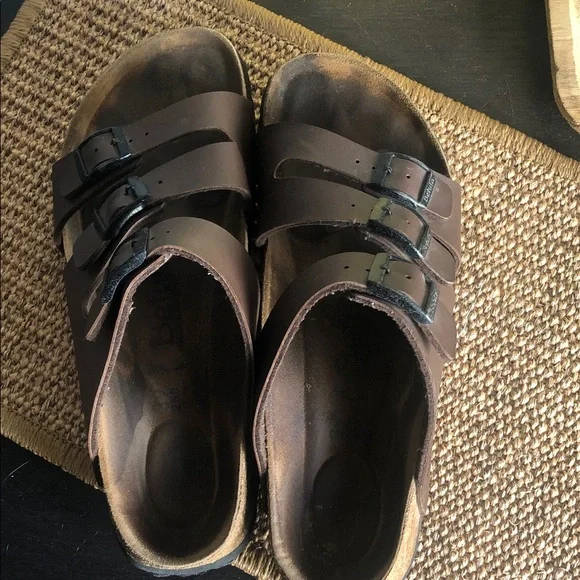 Betula Women's Brown Triple-Strap Sandals - Picture 9 of 10